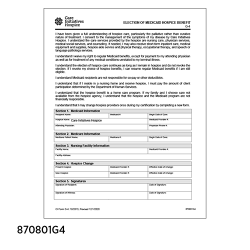 Election of Medicaid Hospice Benefit G4 (pkg of 100)