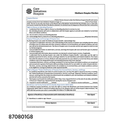 Medicare Hospice Election Form G8 (pkg of 100)